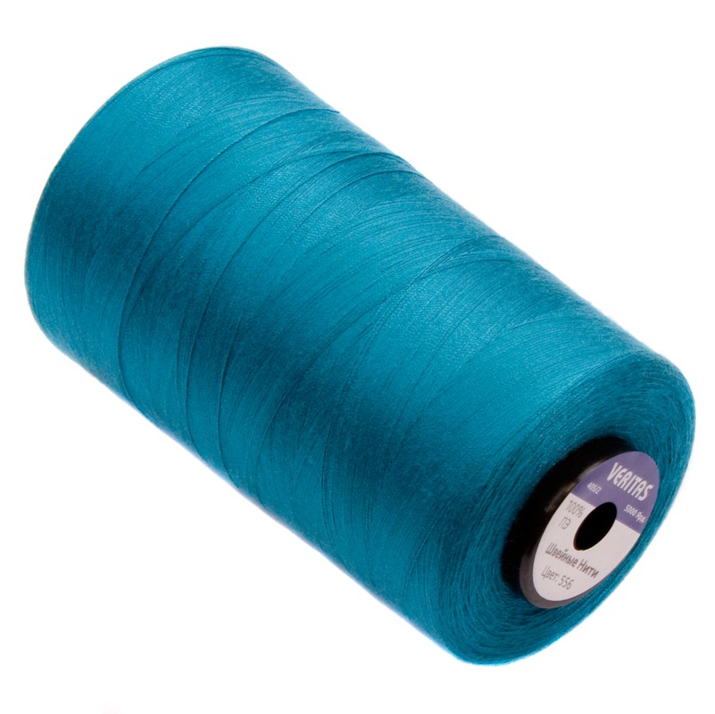 Нитки швейные 100% PE 40/2 цв S-556 голубой темный (боб 5000ярдов) VERITAS1